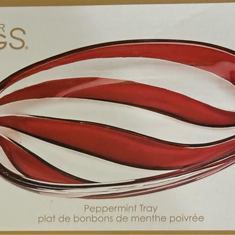 Godinger Red and White Candy Tray